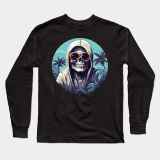 Grim Reaper with Sun Glasses Long Sleeve T-Shirt